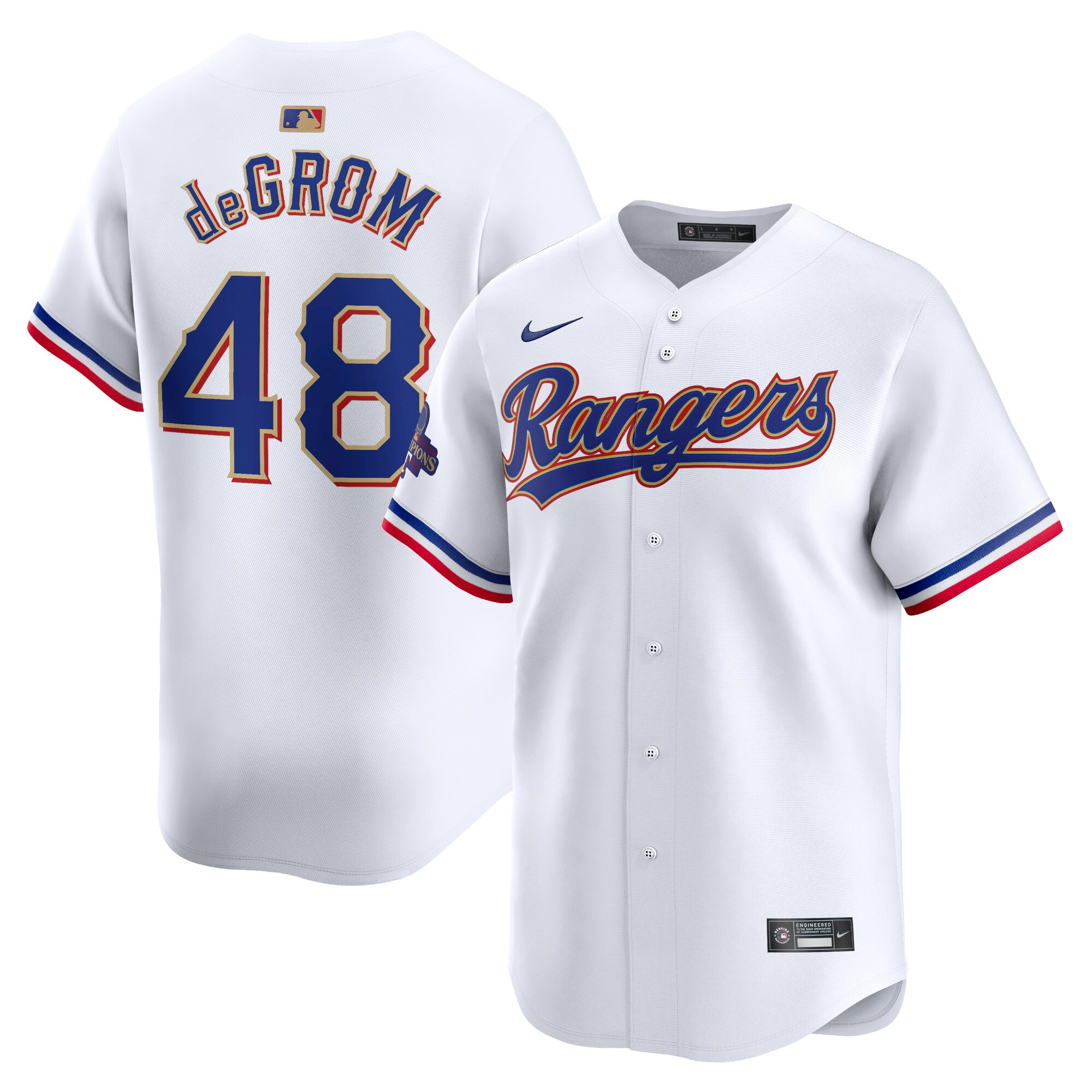 Jacob Degrom Texas Rangers 2024 Gold Collection Limited Player JerseyÃƒâ€šÃ‚Â ÃƒÂ¢Ã¢â€šÂ¬Ã¢â‚¬Å“ White