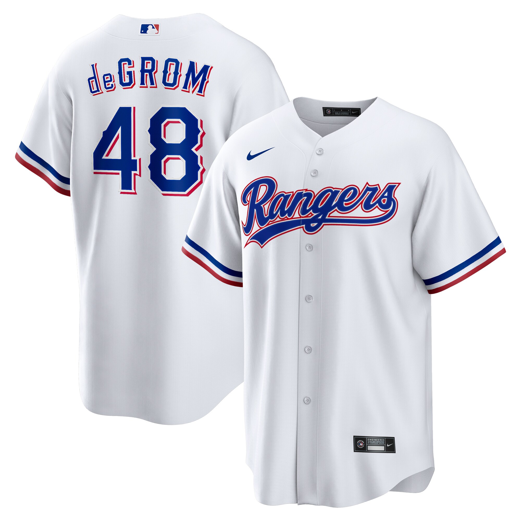 Jacob Degrom Texas Rangers Home Replica Player Jersey - White