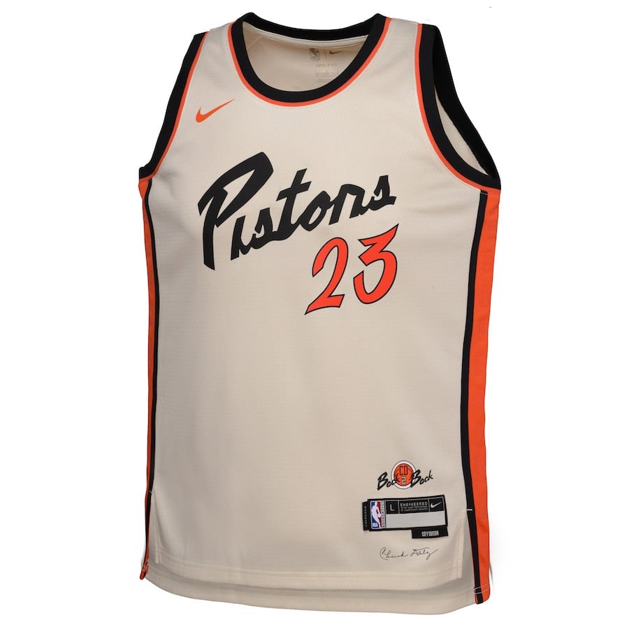 Alternative view of Jaden Ivey 23 Detroit Pistons 2024/25 Swingman Player YOUTH Jersey - City Edition - Cream - JS583 