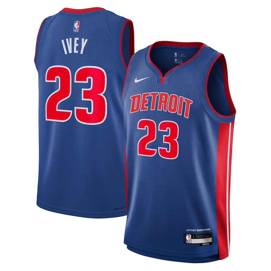 Jaden Ivey 23 Detroit Pistons Unisex Swingman Jersey - Icon Edition - Blue - JS465 