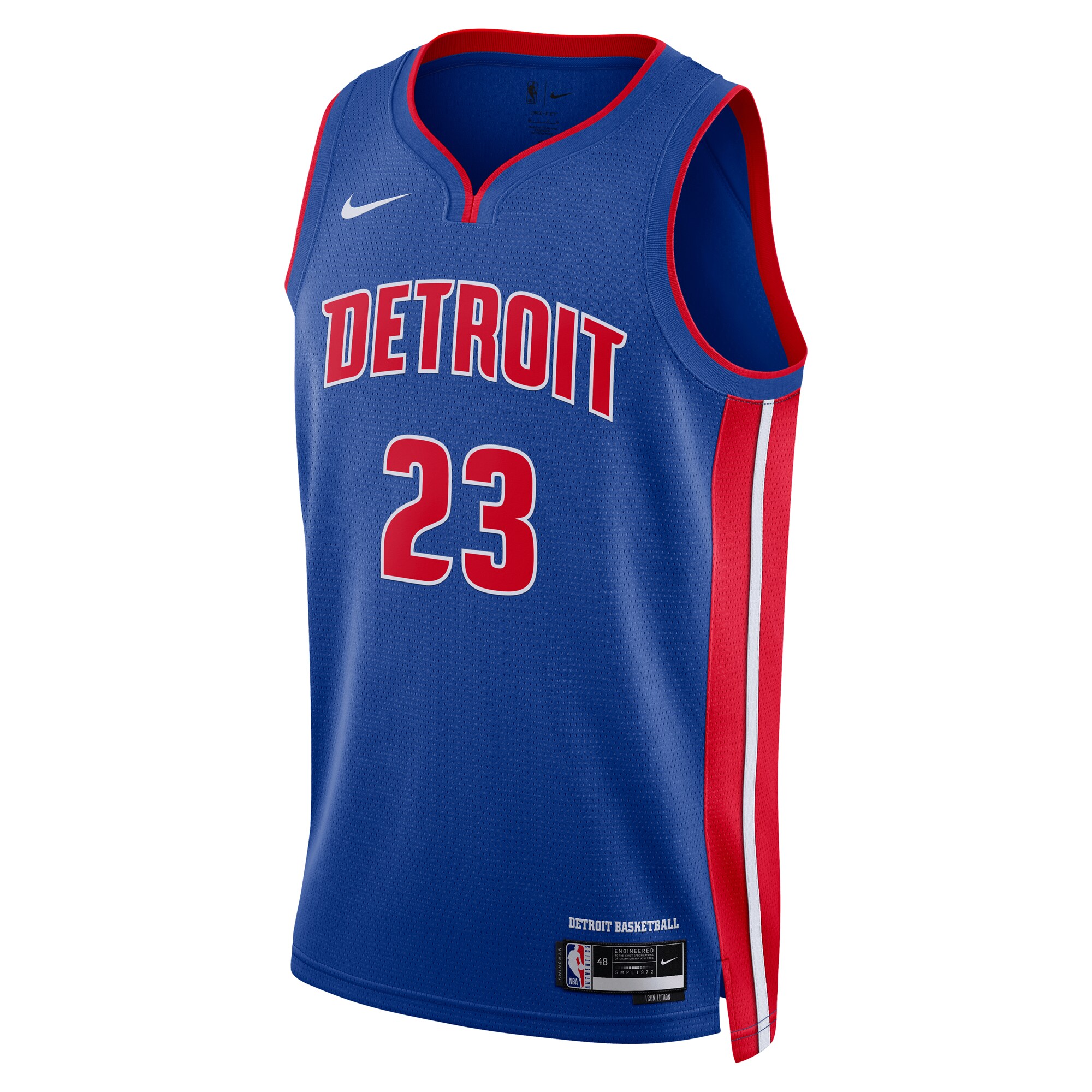 Alternative view of Jaden Ivey Detroit Pistons Unisex 2022 Nba Draft First Round Pick Swingman Jersey - Icon Edition - Blue