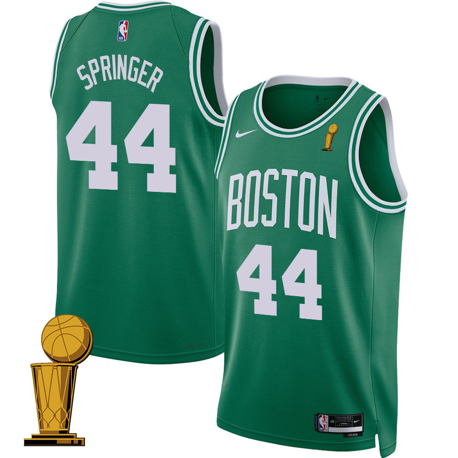 Jaden Springer 44 Boston Celtics 2024 FINALS CHAMPIONS Jersey - Icon Edition - Kelly Green - JS880