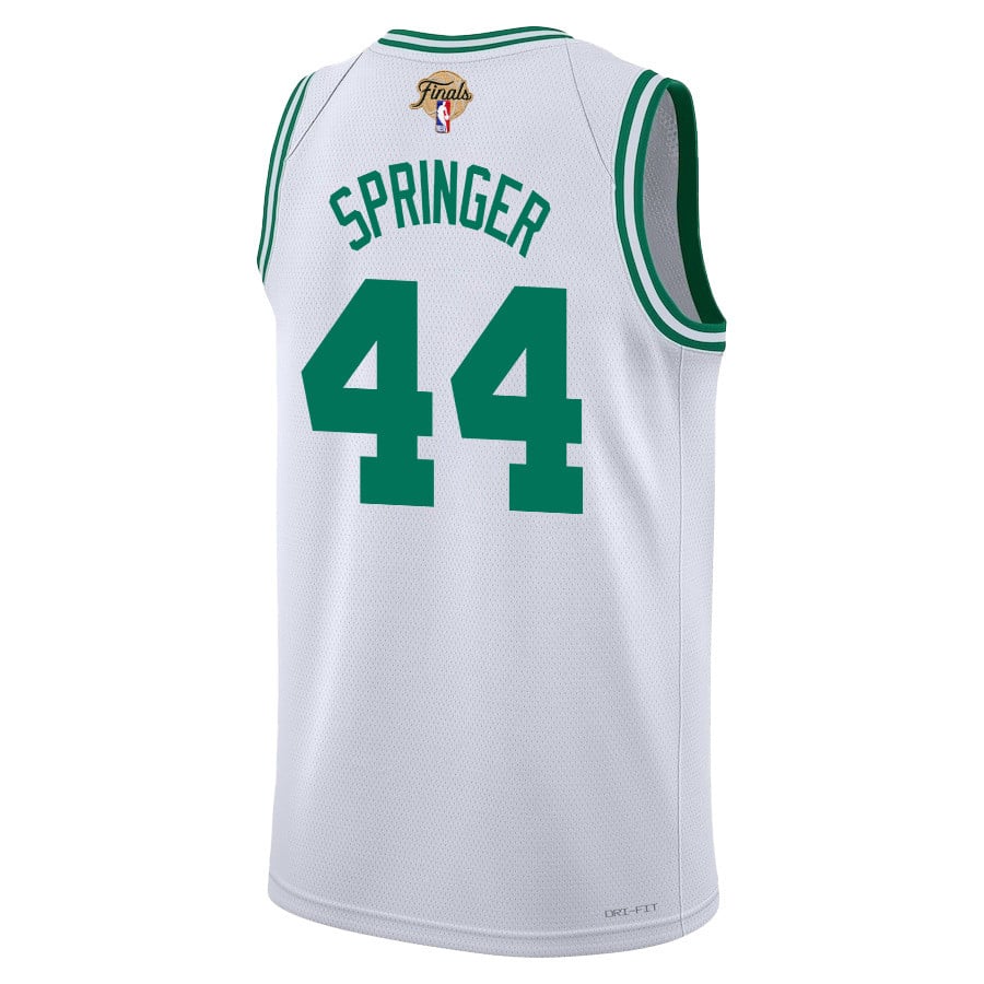 Alternative view of Jaden Springer 44 Boston Celtics 2024 FINALS PATCH Swingman Jersey - Association Edition - White - JS461