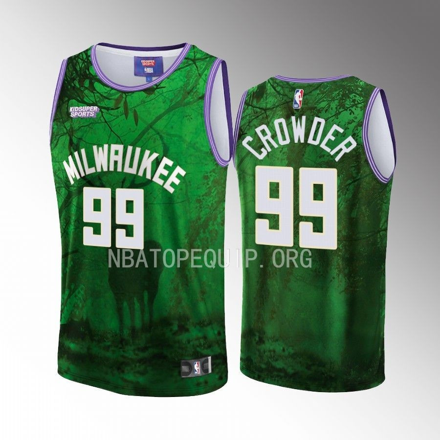 Jae Crowder 99 Milwaukee Bucks NBA & KidSuper Studios Unisex Hometown Jersey - JS379 