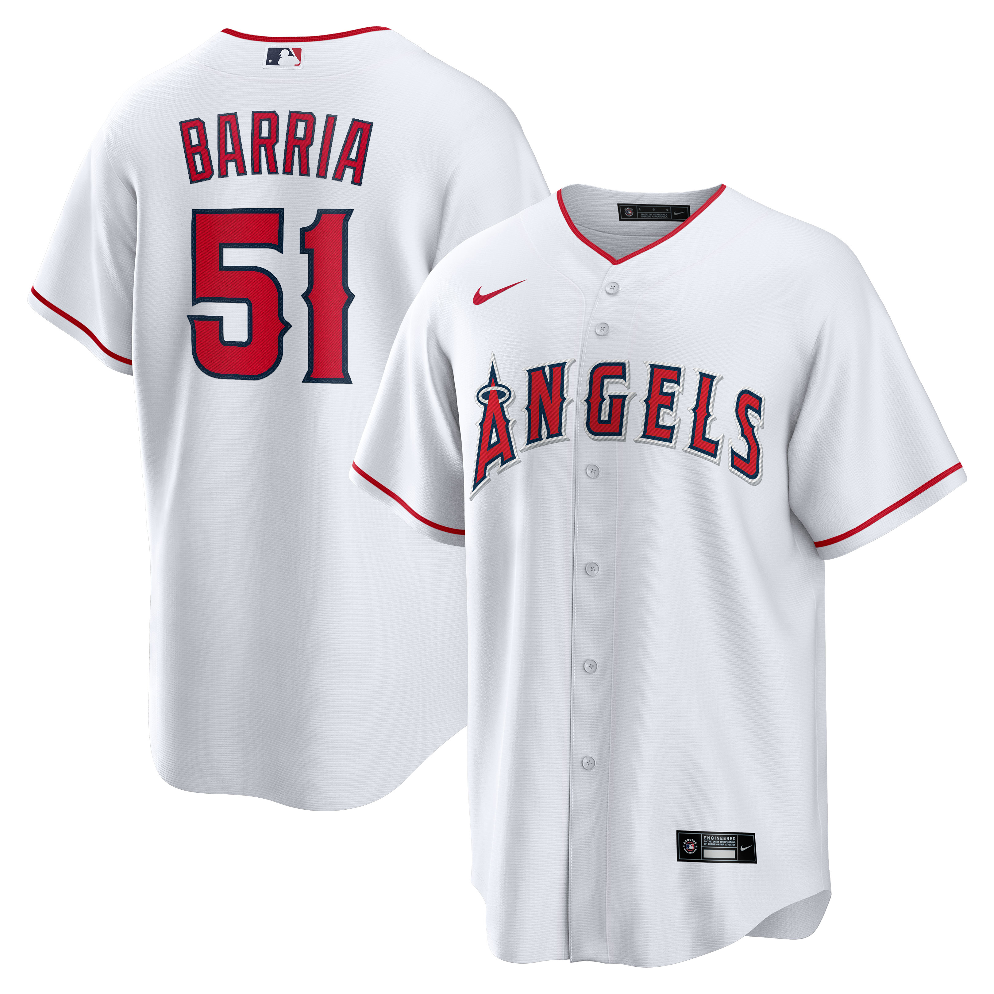 Jaime BarrÃƒÆ’Ã‚Â­a Los Angeles Angels Home Replica Player Jersey - White