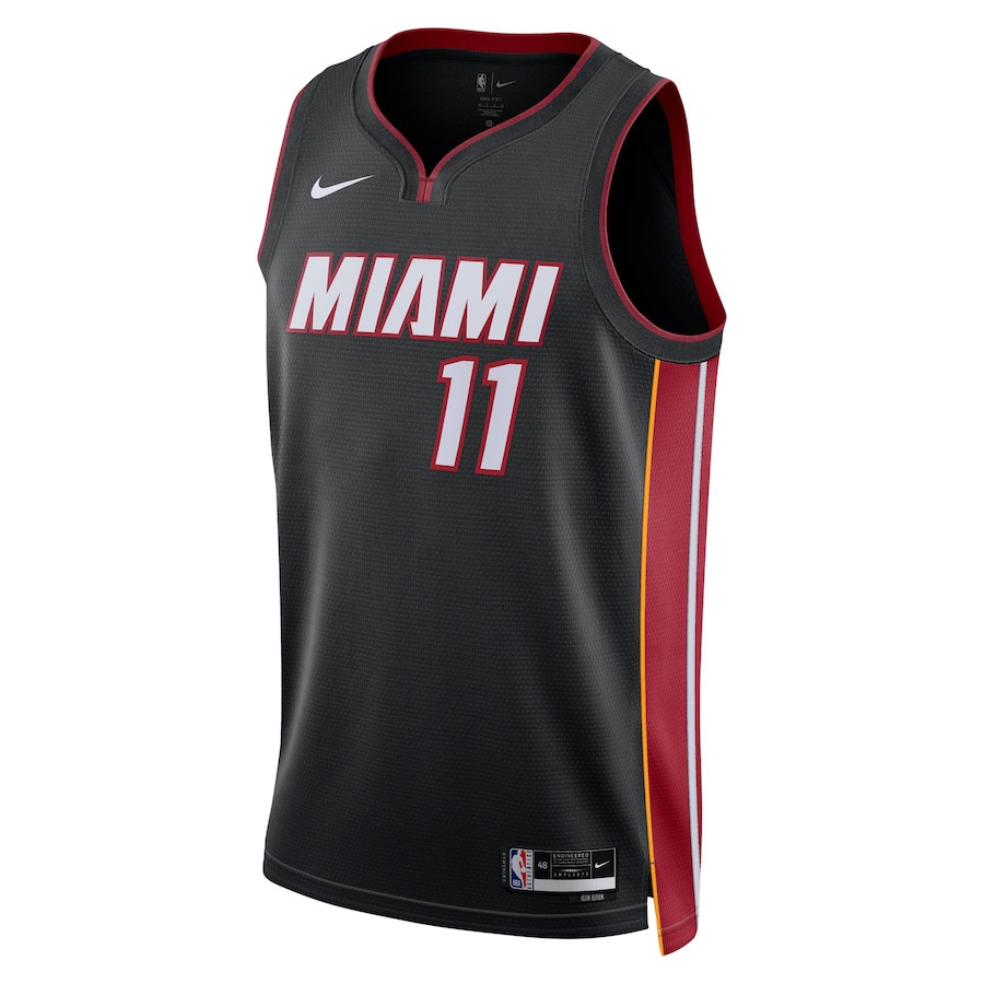 Alternative view of Jaime Jaquez Jr. 11 Miami Heat Unisex Swingman Jersey - Icon Edition - Black - JS304 