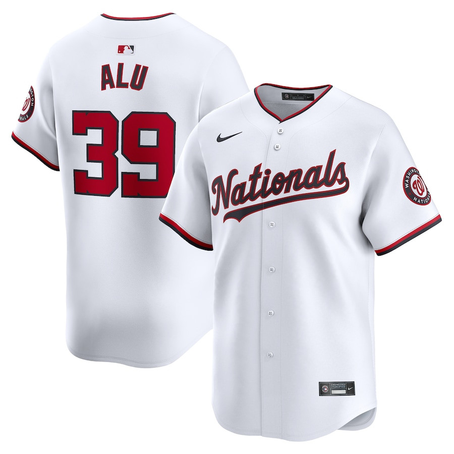 Jake Alu 39 Washington Nationals Home Limited Player Men Jersey - White - JS818 