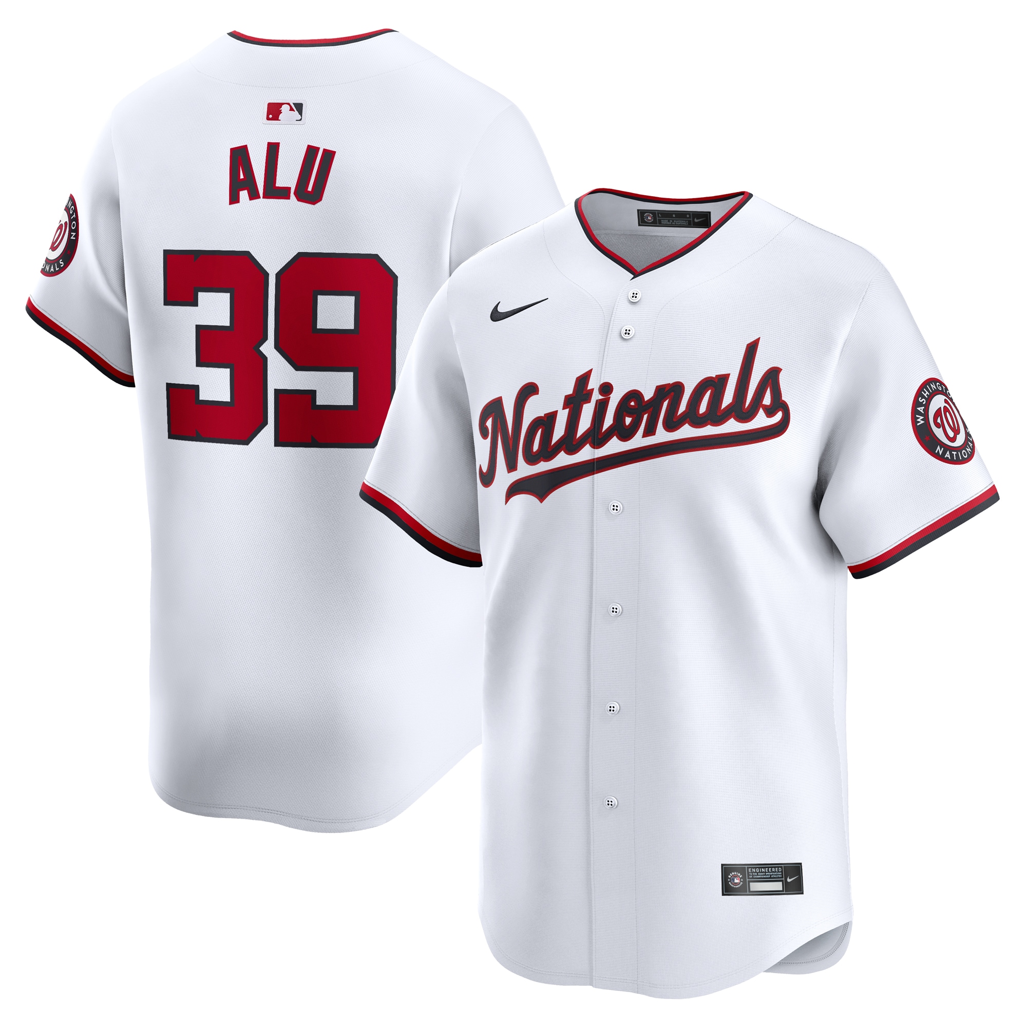 Jake Alu Washington Nationals Home Limited Player Jersey - White