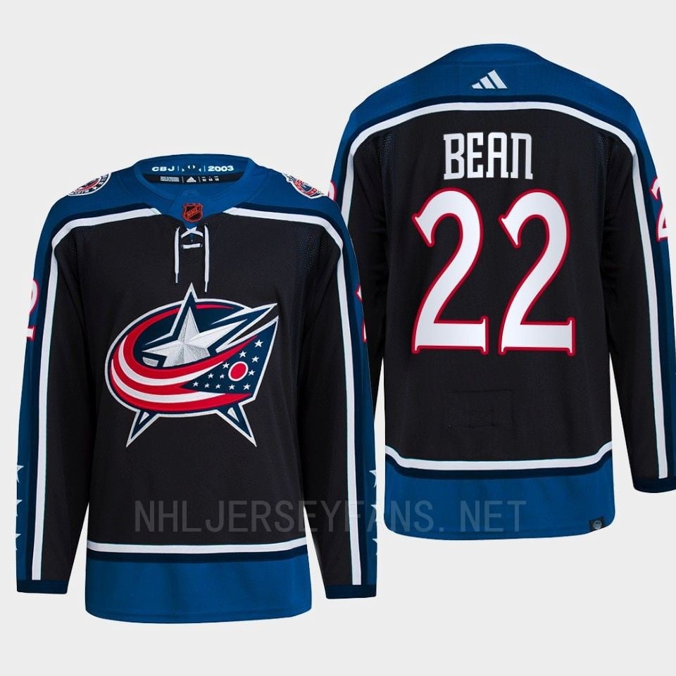 Jake Bean 22 Reverse Retro 2.0 2022 Columbus Blue Jackets Navy Jersey Primegreen - JS853 