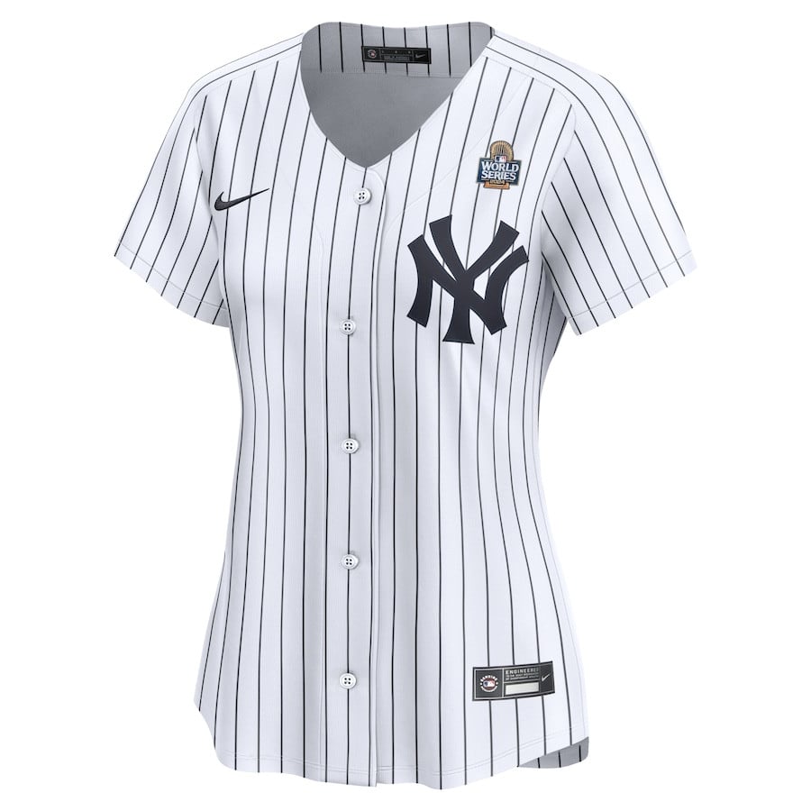 Alternative view of Jake Cousins 61 New York Yankees Women's 2024 World Series Home Limited Jersey - White 