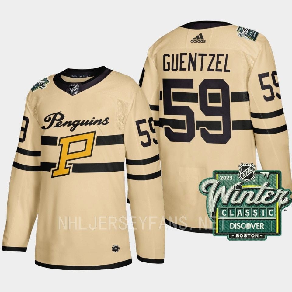Jake Guentzel 59 Pittsburgh Penguins 2023 Winter Classic Cream Jersey - JS293 