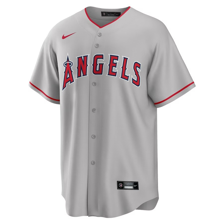 Alternative view of Jake Lamb 18 Los Angeles Angels Gray Road Jersey - Men Gray 