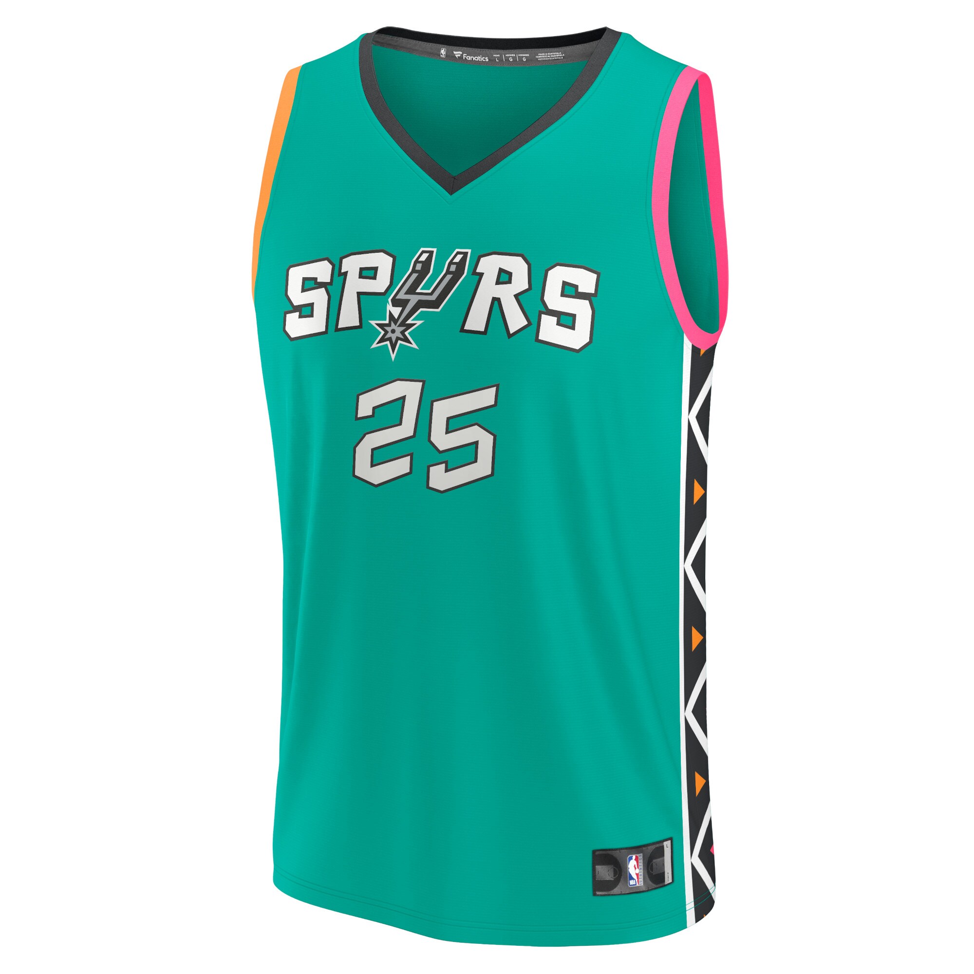 Alternative view of Jakob Poeltl San Antonio Spurs Fanatics Fastbreak Jersey - City Edition - Green