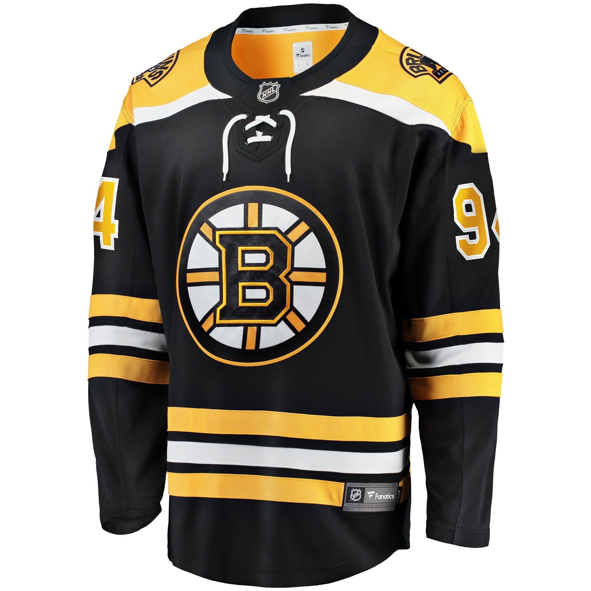 Alternative view of Jakub Lauko 94 Boston Bruins 100th Anniversary Breakaway Jersey - White - JS416 
