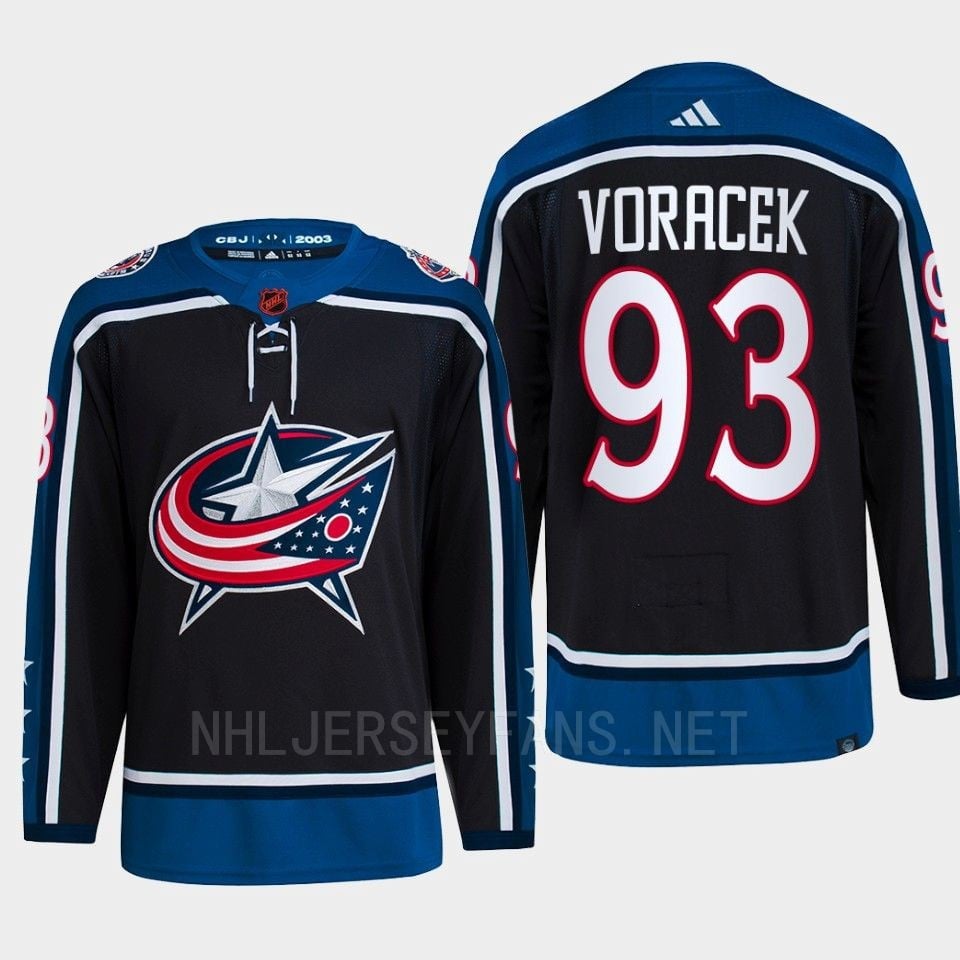 Jakub Voracek 93 Reverse Retro 2.0 2022 Columbus Blue Jackets Navy Jersey Primegreen - JS544 