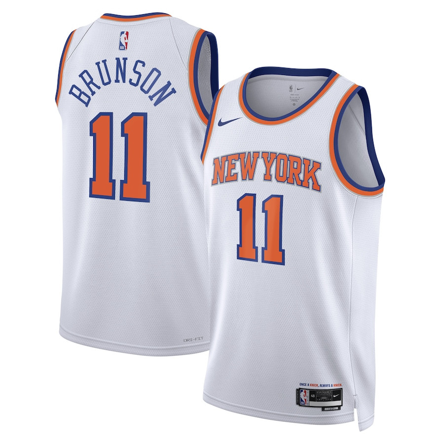 Jalen Brunson 11 New York Knicks Unisex Swingman Jersey - Association Edition - White - JS237 