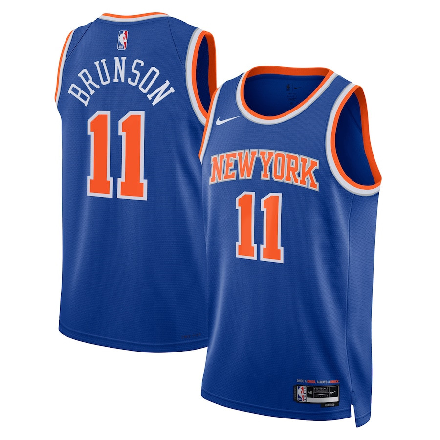 Jalen Brunson 11 New York Knicks Unisex Swingman Jersey - Icon Edition - Blue - JS749 