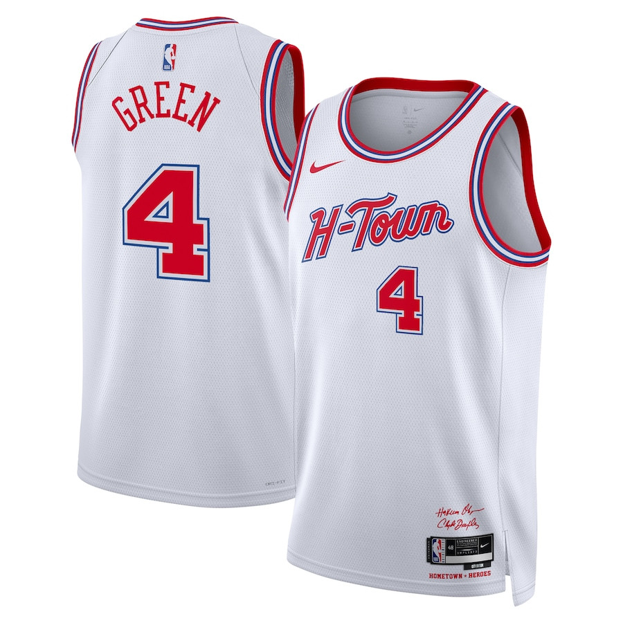 Jalen Green 4 Houston Rockets 2023/24 City Edition Swingman Jersey - White - JS179 