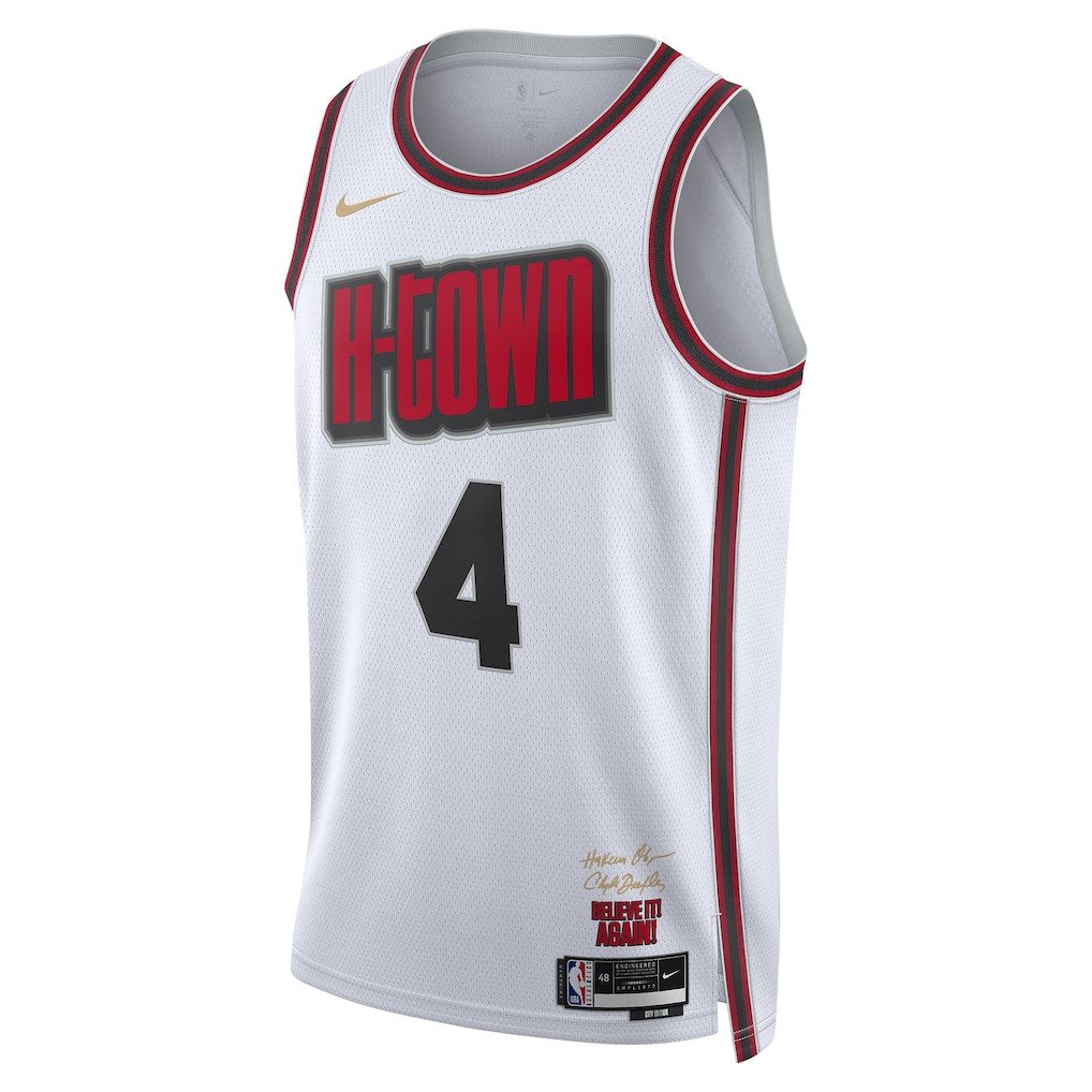 Alternative view of Jalen Green 4 Houston Rockets Unisex 2024/25 Swingman Player Jersey - City Edition - White - JS787 