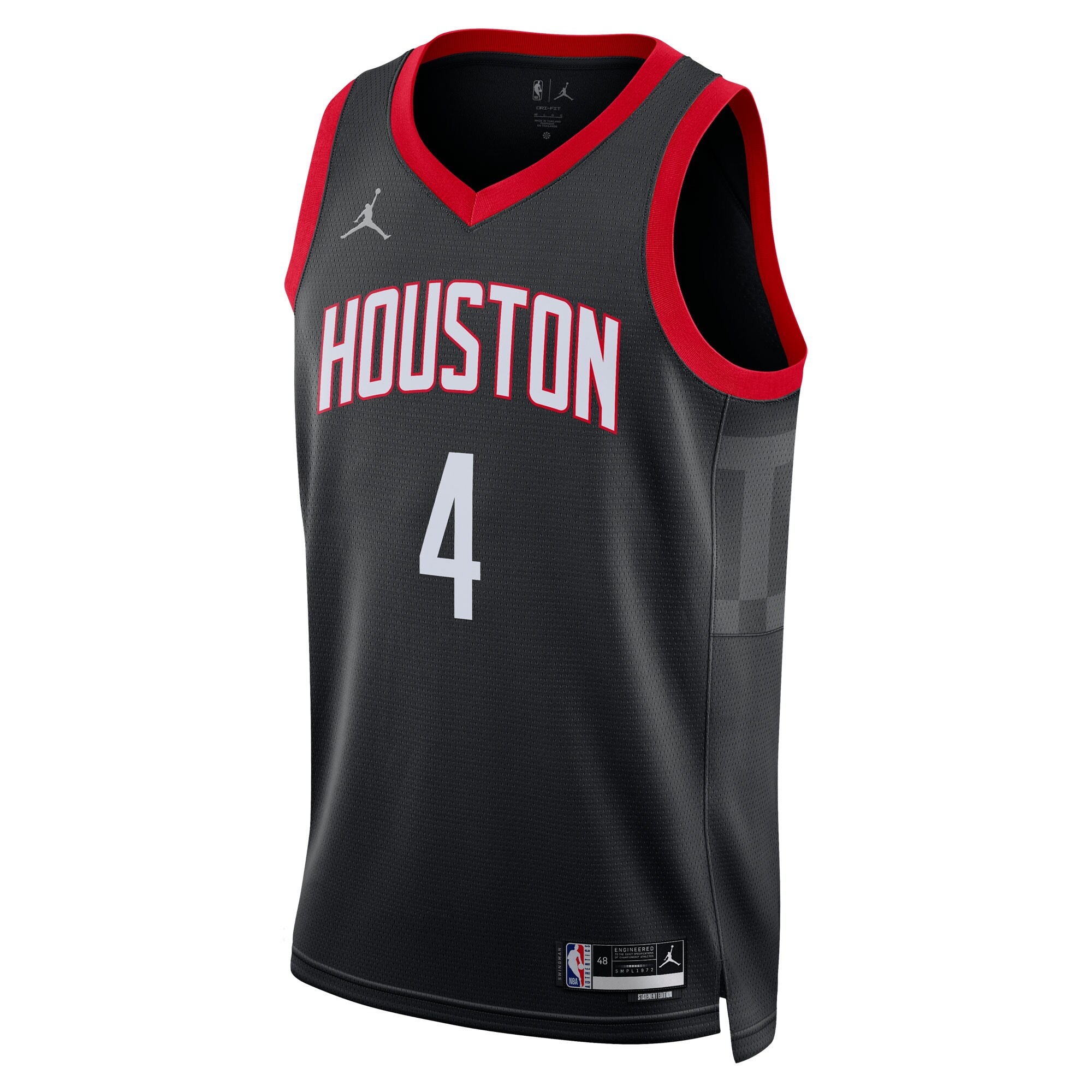 Alternative view of Jalen Green Houston Rockets Jordan Brand Unisex Swingman Jersey - Statement Edition - Black