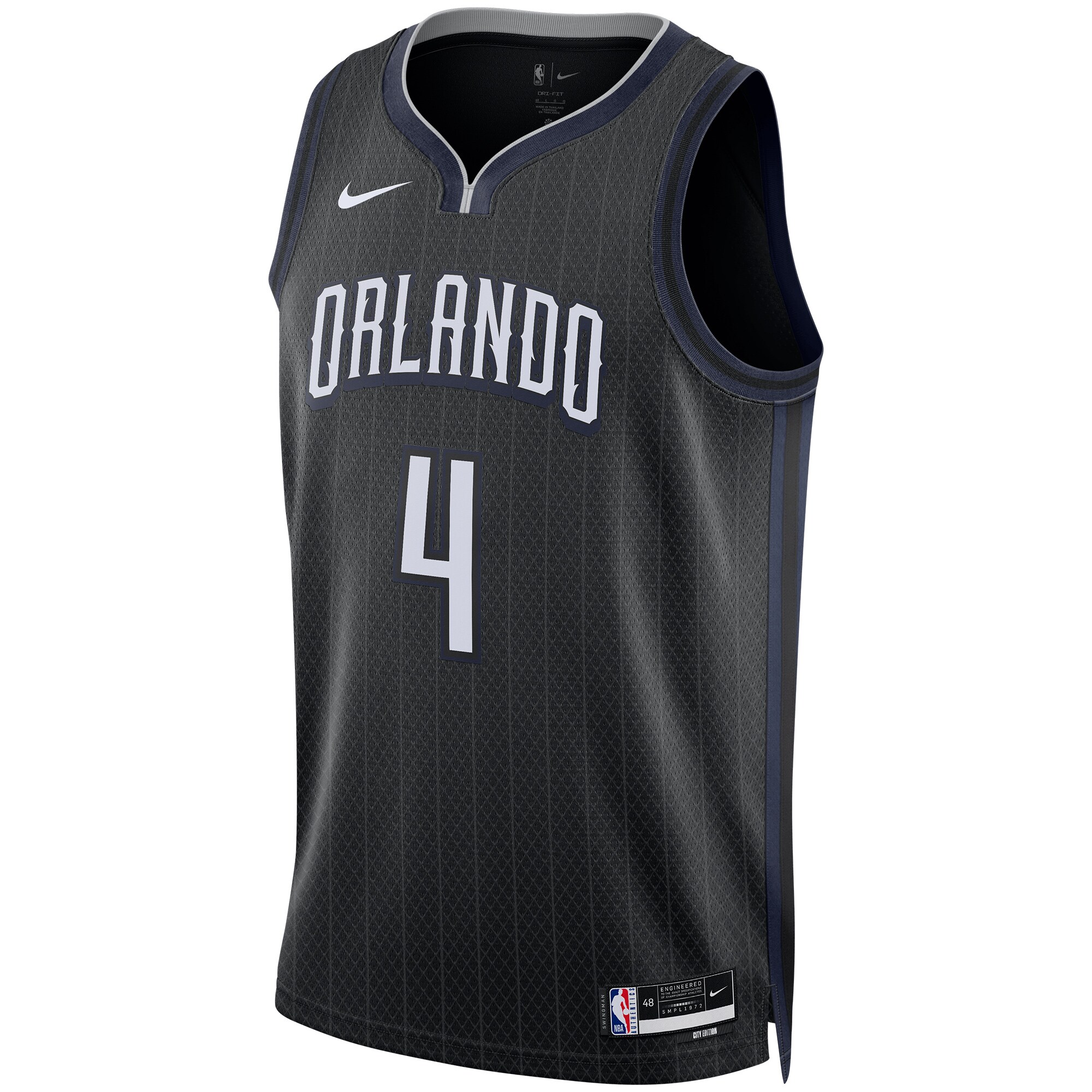 Alternative view of Jalen Suggs Orlando Magic Unisex 2022/23 Swingman Jersey - City Edition - Black