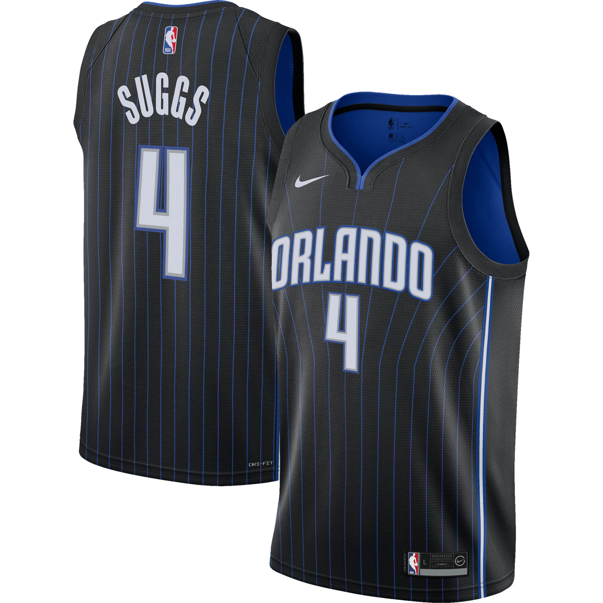 Alternative view of Jalen Suggs Orlando Magic Youth 2021/22 Swingman Jersey - Icon Edition - Black