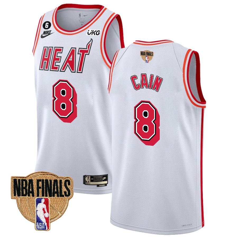 Jamal Cain 8 Miami Heat Final Champions 2023 Swingman Jersey - Classic Edition - White - JS710 