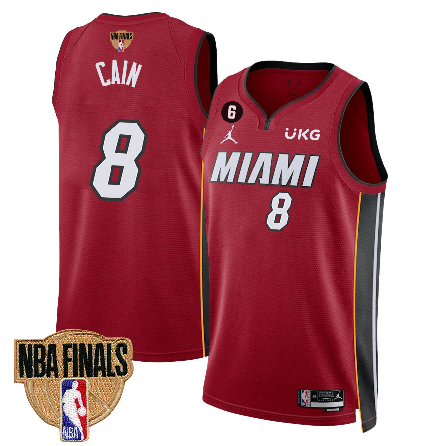Jamal Cain 8 Miami Heat Final Champions 2023 Swingman Jersey - Red - JS474 