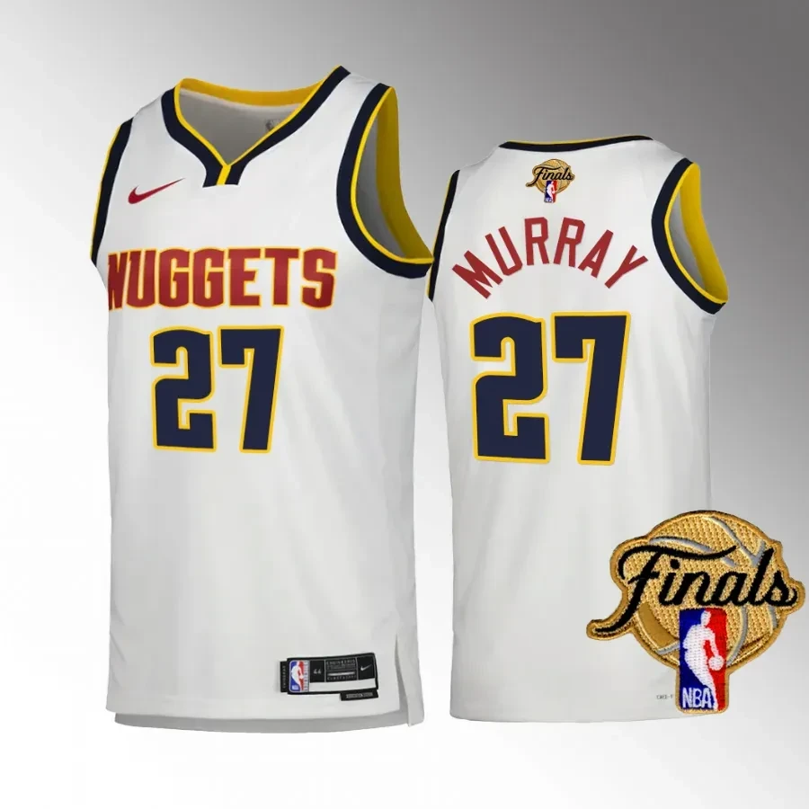 Jamal Murray 27 Denver Nuggets 2023 NBA Finals Champions Edition Jersey - White - JS325 