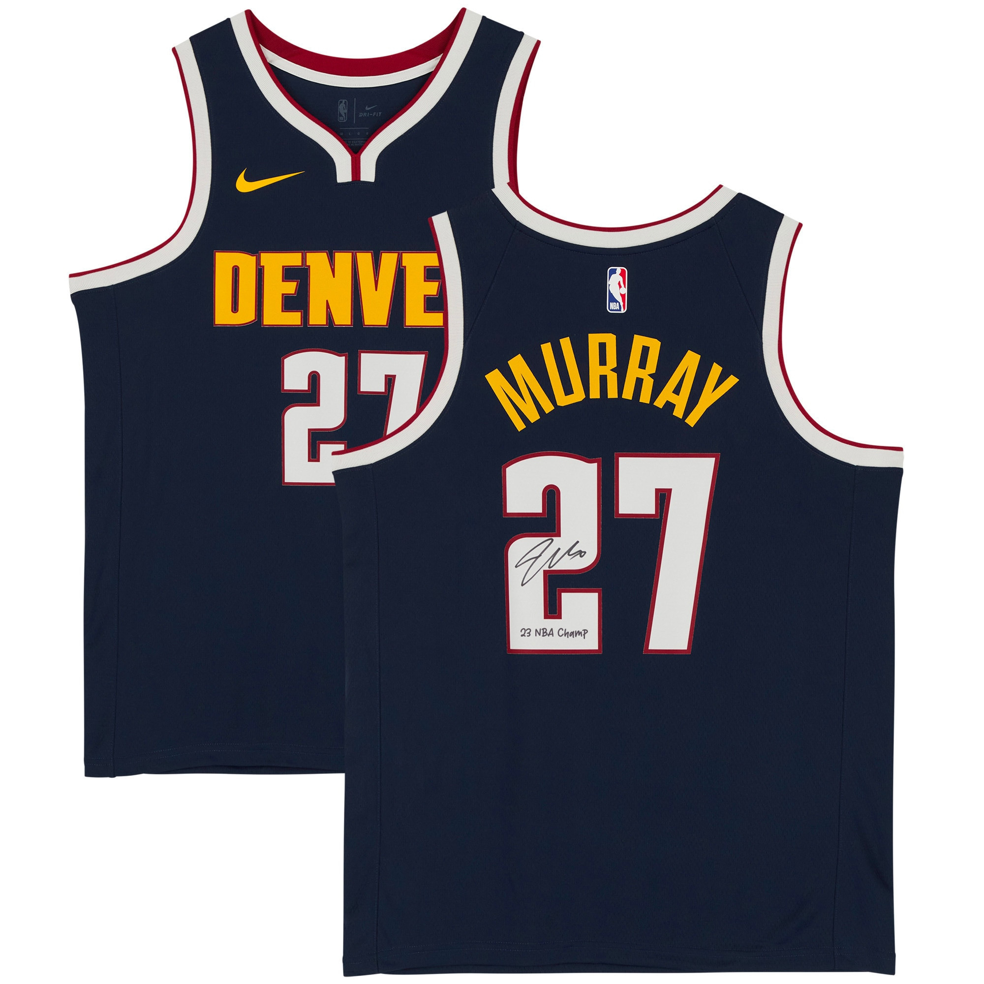 Jamal Murray 27 Denver Nuggets 2023 NBA Finals Champions with "23 NBA Champ" - Jersey - JS182 