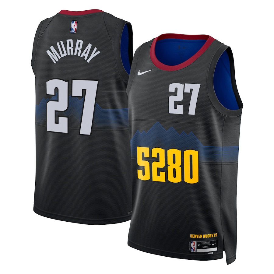 Jamal Murray 27 Denver Nuggets 2023/24 City Edition Swingman Jersey - Black - JS665 