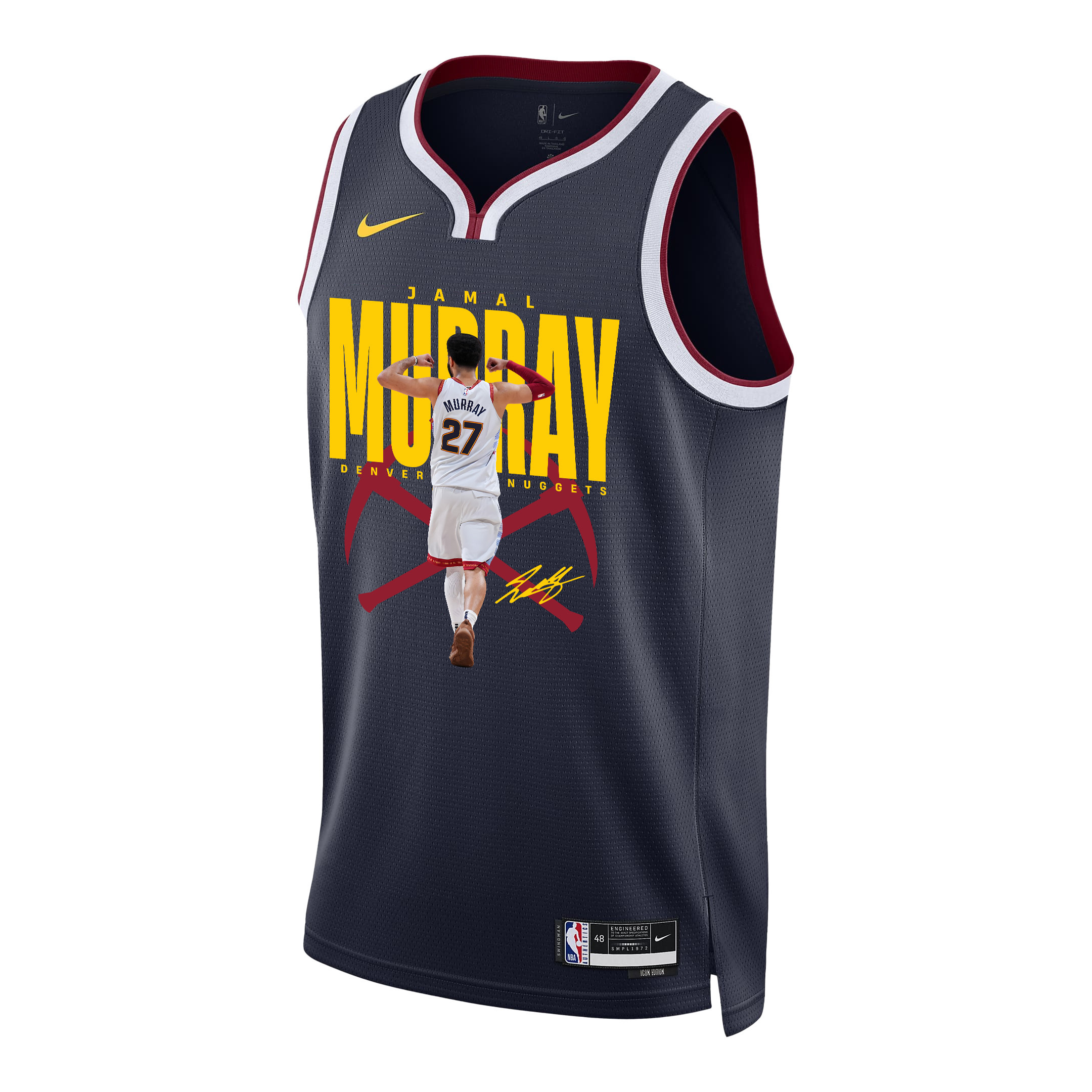 Alternative view of Jamal Murray 27 Denver Nuggets Fastbreak Phenom 2023 NBA Champions Swingman Jersey - Black - JS200 