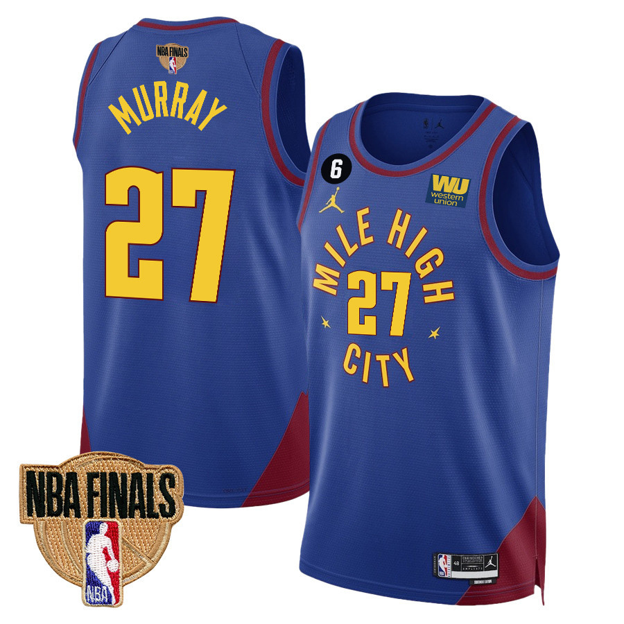 Jamal Murray 27 Denver Nuggets Final Champions 2023 Swingman YOUTH Jersey - Blue - JS419 