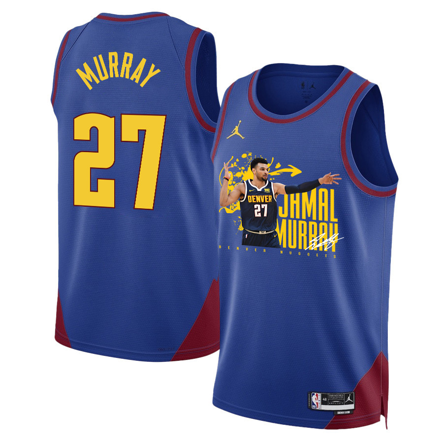 Jamal Murray 27 Denver Nuggets Rising Star 2023 NBA Champions Swingman Jersey - Blue - JS238 