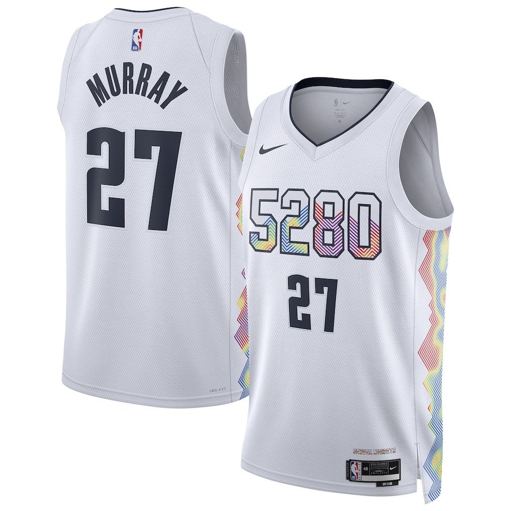 Jamal Murray 27 Denver Nuggets Unisex 2024/25 Swingman Player Jersey - City Edition - White - JS965 