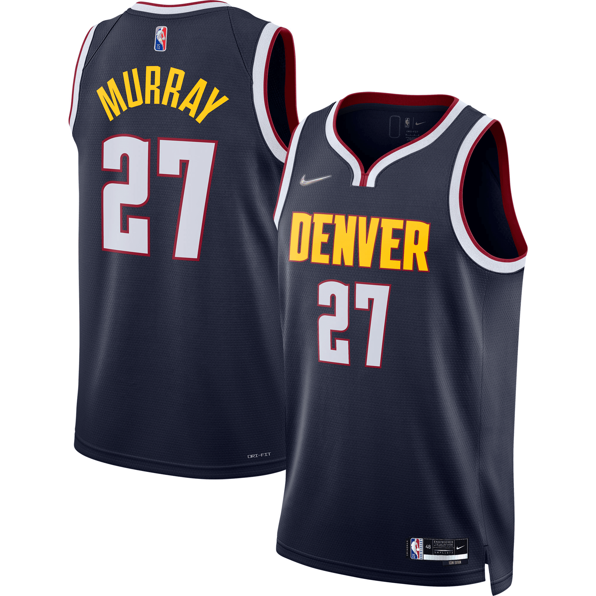 Jamal Murray Denver Nuggets Diamond Swingman Jersey - Icon Edition - Navy Jersey - JS698 
