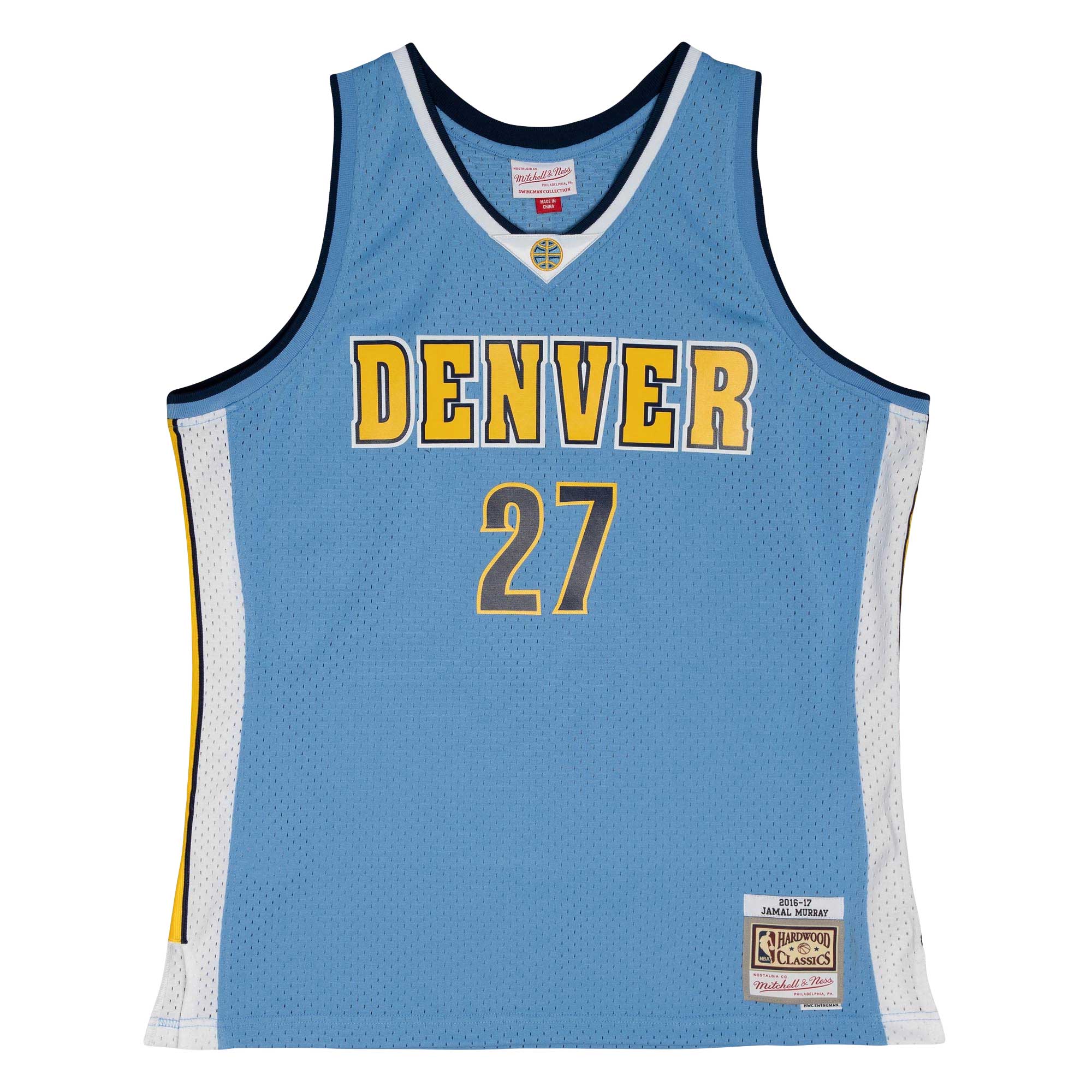 Alternative view of Jamal Murray Denver Nuggets Mitchell & Ness 2016/17 Throwback Swingman Jersey - Powder Blue