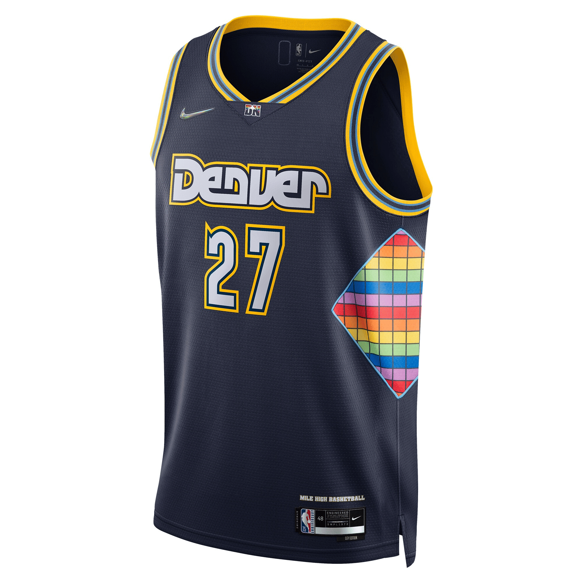 Alternative view of Jamal Murray Denver Nuggets Swingman Jersey - City Edition - Navy Jersey - JS592 