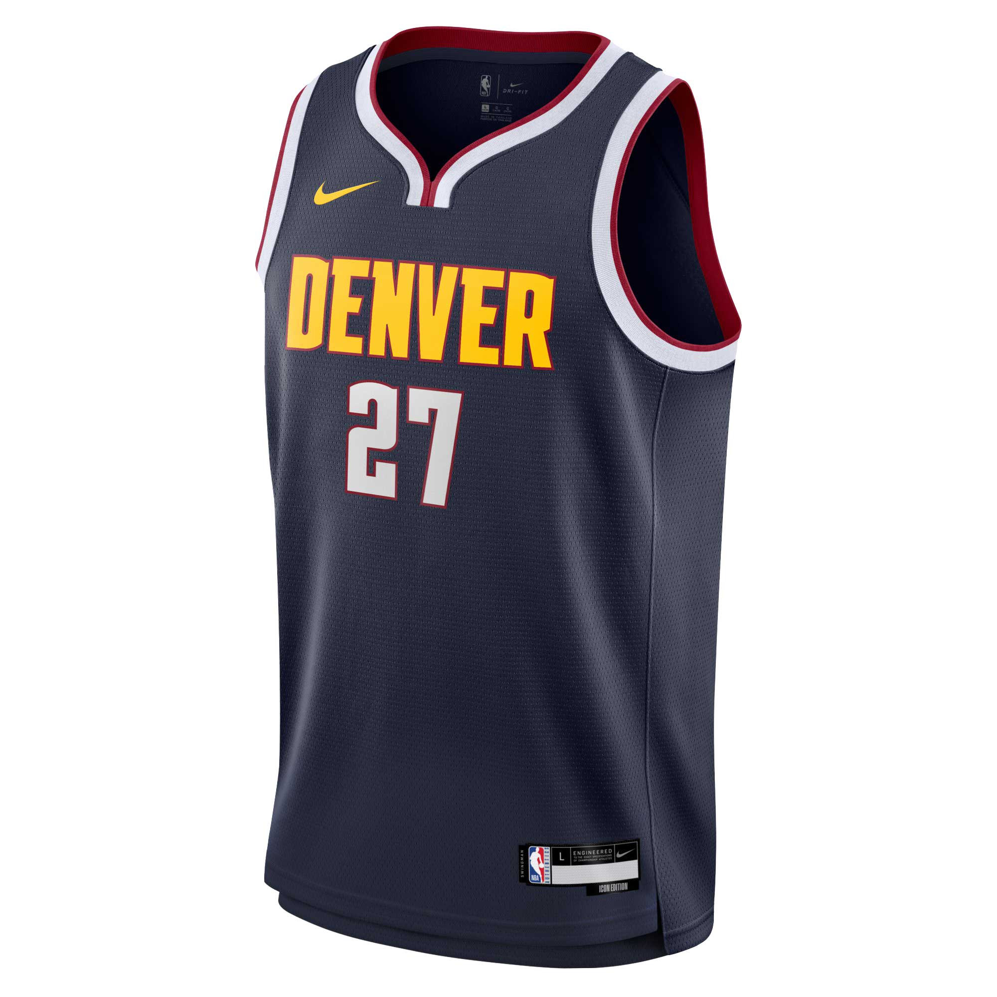 Alternative view of Jamal Murray Denver Nuggets Youth Swingman Jersey - Icon Edition - Navy