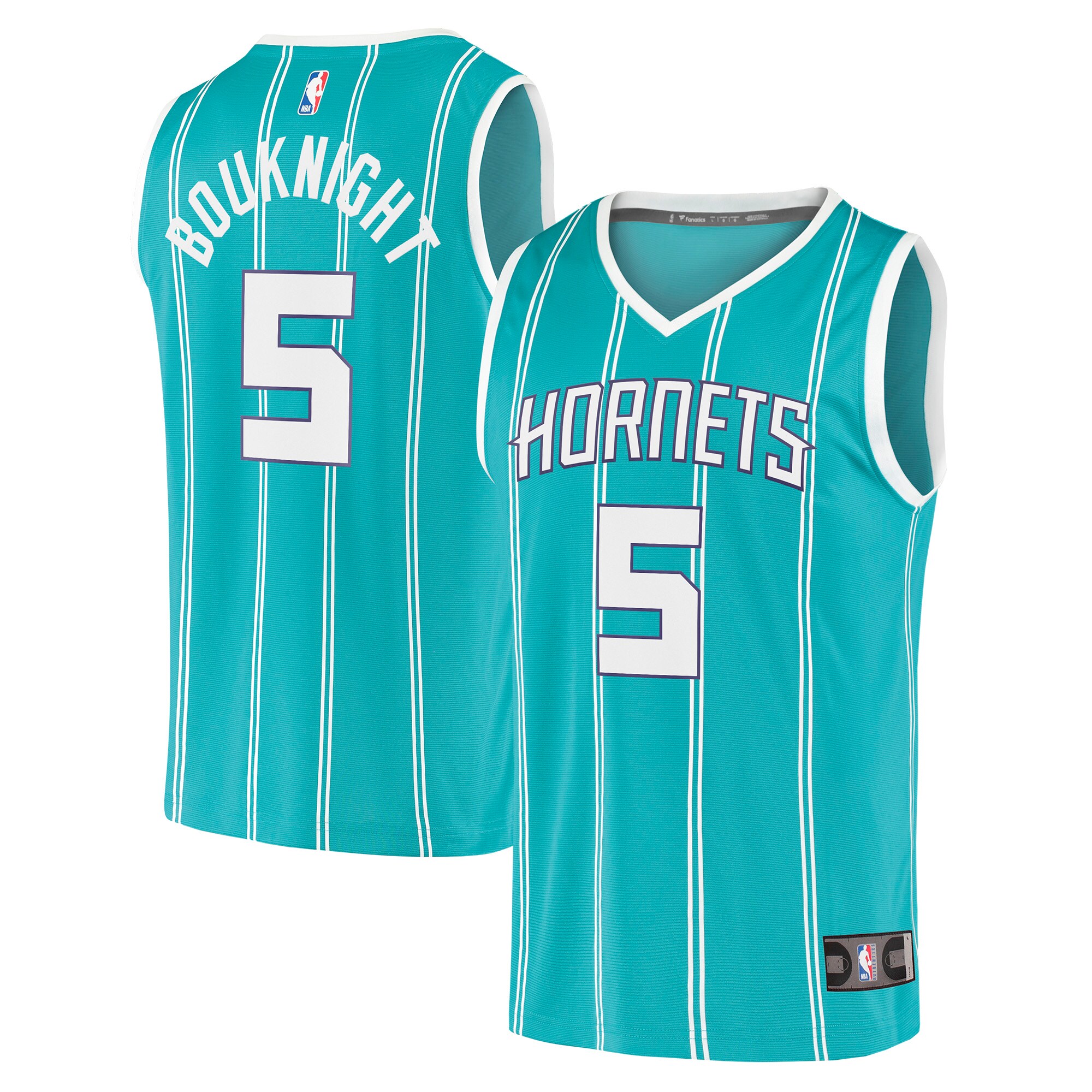 Alternative view of James Bouknight Charlotte Hornets Fanatics Branded 2021/22 Fast Break Replica Jersey - Icon Edition - Teal