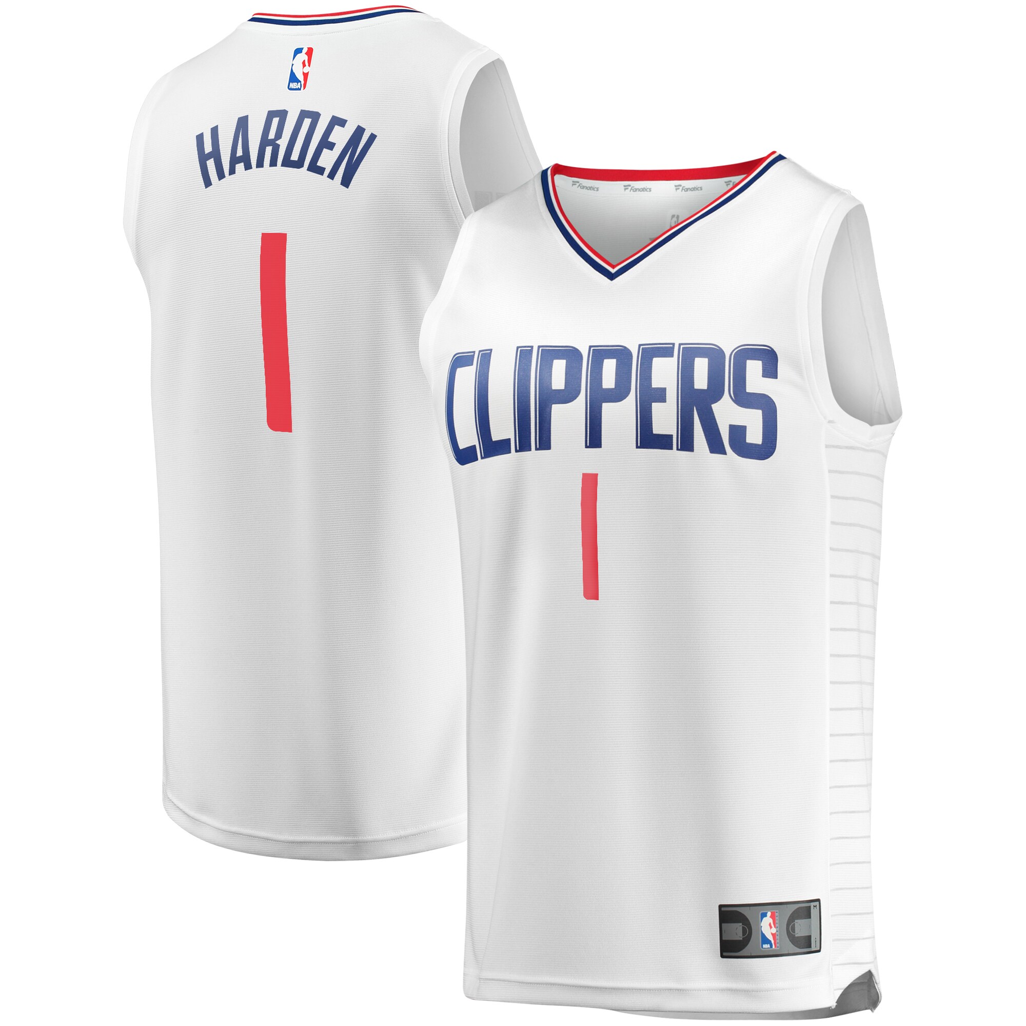 James Harden La Clippers Fanatics Fast Break Player Jersey - Association Edition - White
