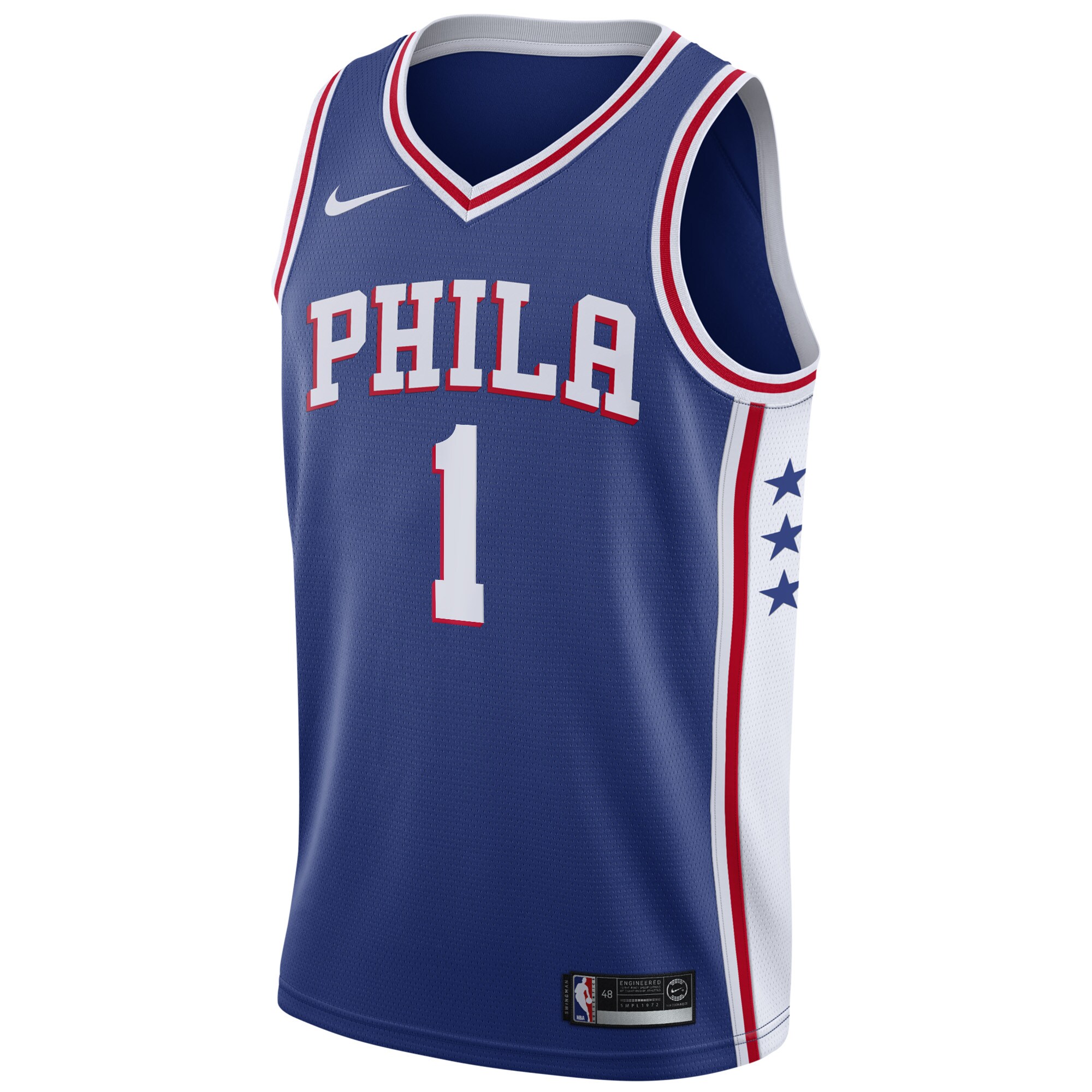 Alternative view of James Harden Philadelphia 76ers Swingman Jersey - Icon Edition - Royal