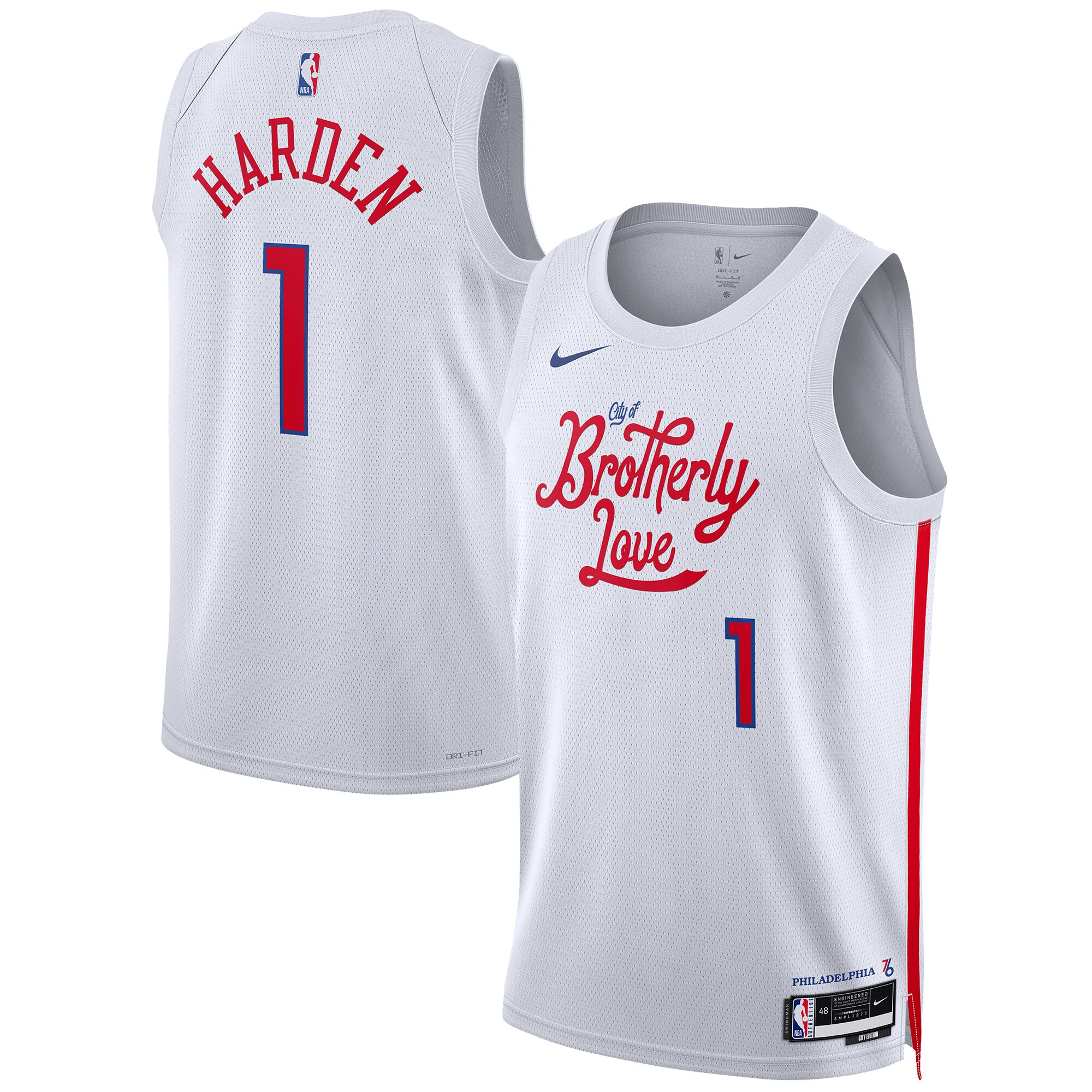 James Harden Philadelphia 76ers Unisex 2022/23 Swingman Jersey - City Edition - White