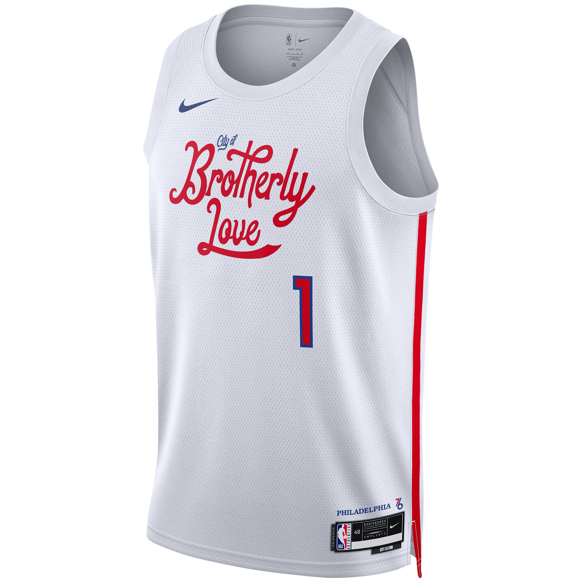 Alternative view of James Harden Philadelphia 76ers Unisex 2022/23 Swingman Jersey - City Edition - White