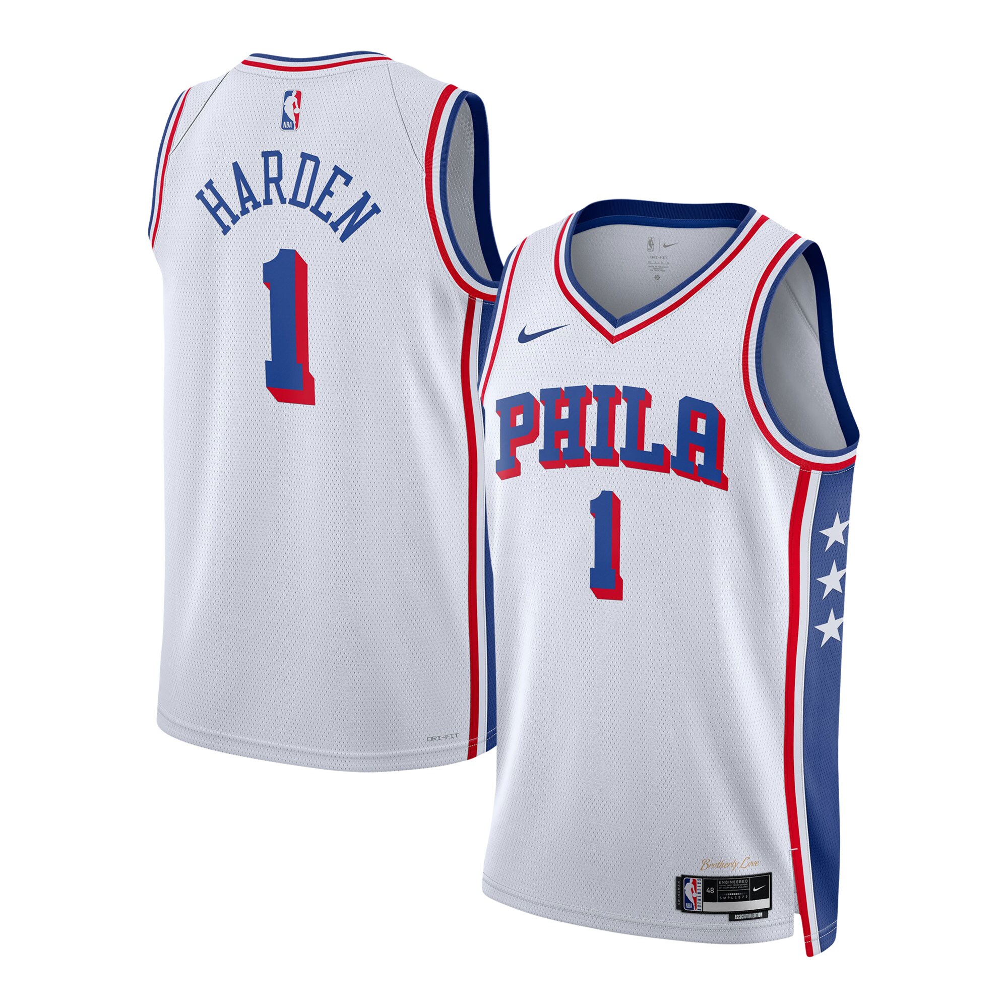 James Harden Philadelphia 76ers Unisex Swingman Jersey - Association Edition - White