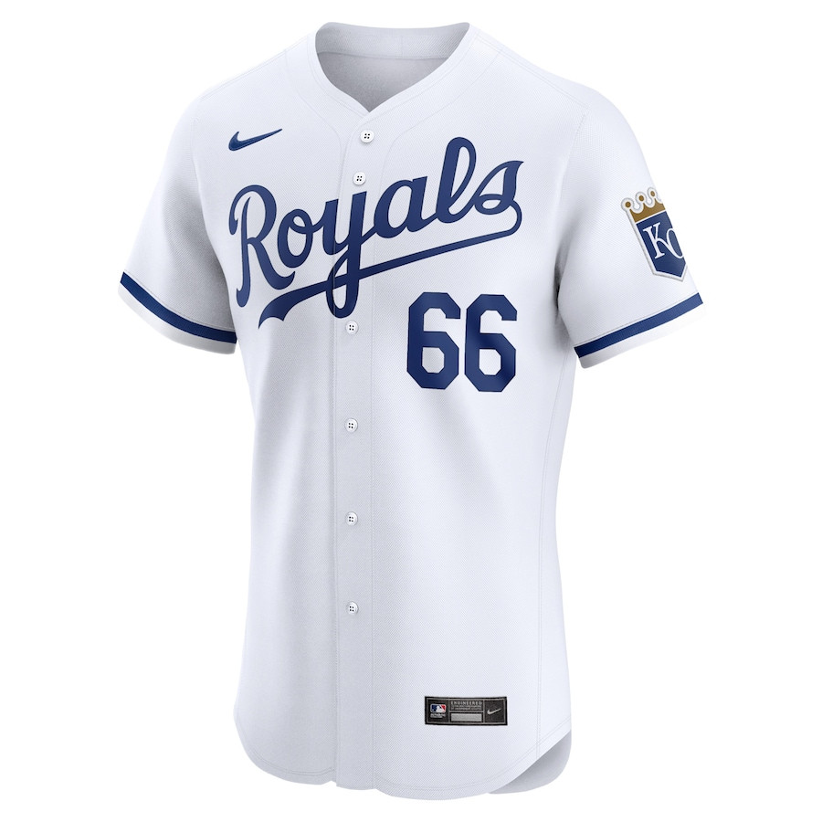 Alternative view of James McArthur 66 Kansas City Royals Home Elite Player Men Jersey - White 