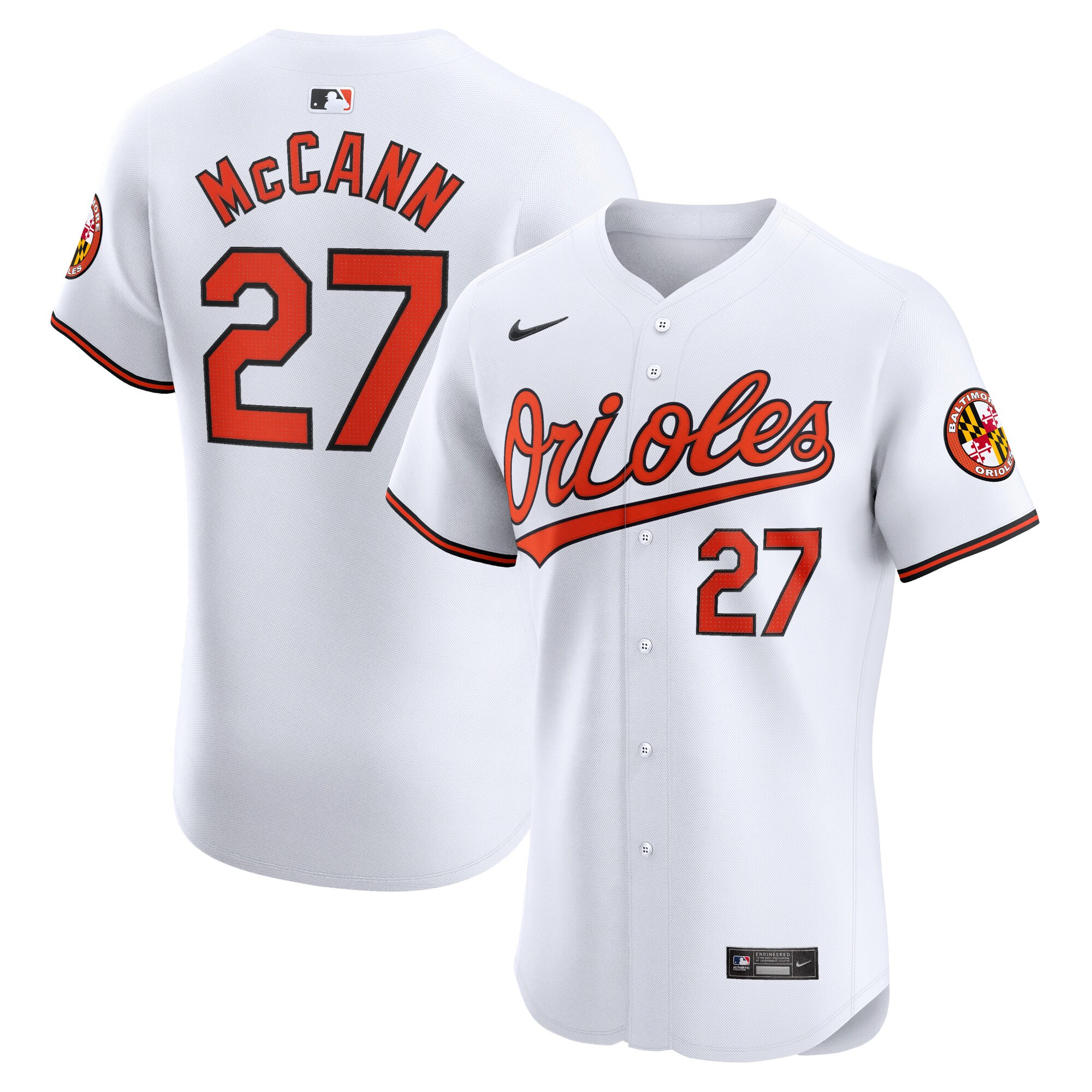 James Mccann Baltimore Orioles Home Elite Player Jersey - White