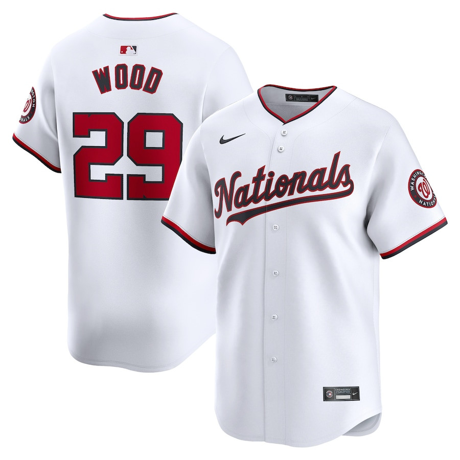 James Wood 29 Washington Nationals Home Limited Player Men Jersey - White - JS175 