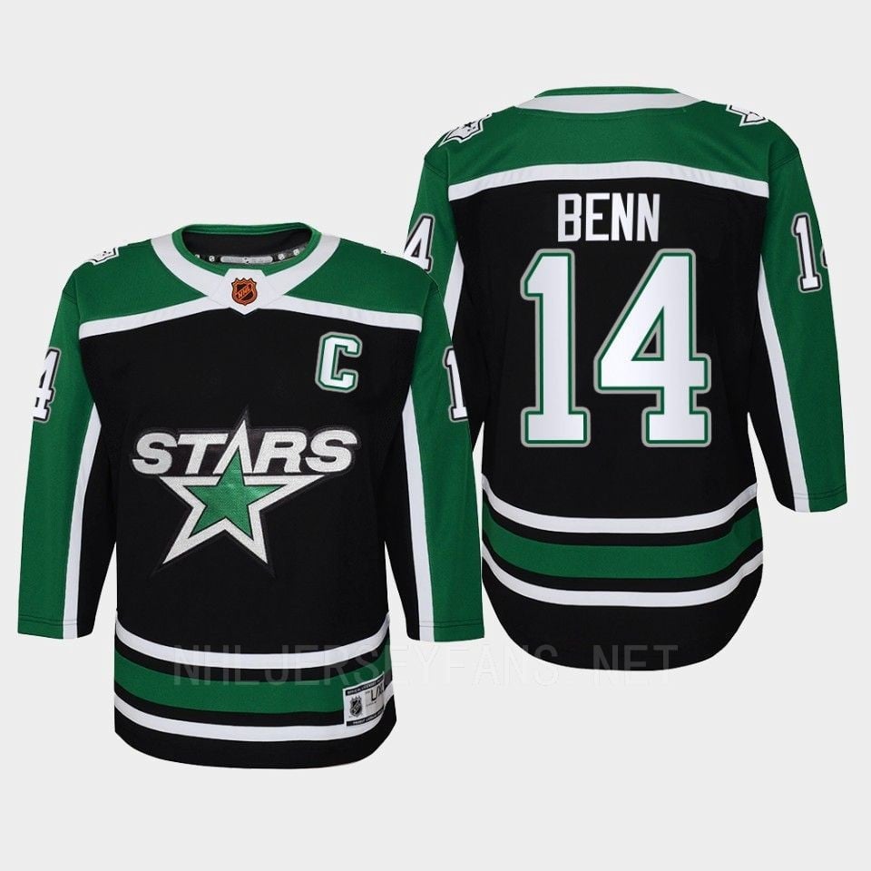 Jamie Benn 14 Dallas Stars 2022 Special Edition 2.0 Retro Youth Jersey Black - JS740 