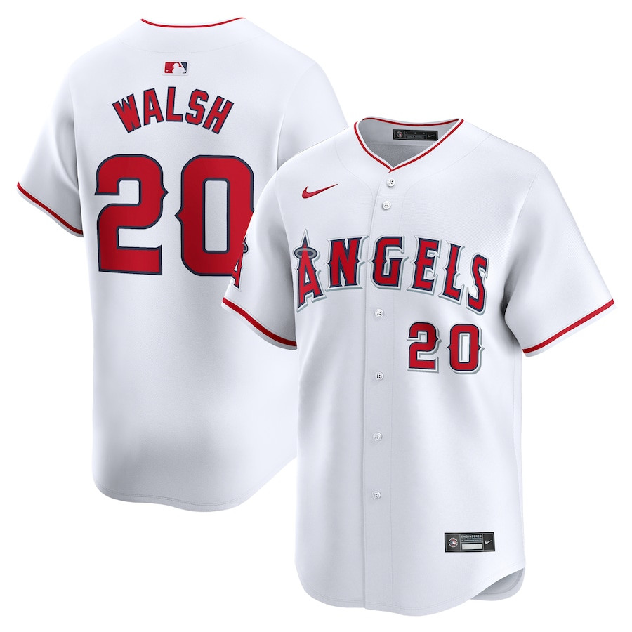 Jared Walsh 20 Los Angeles Angels Home Limited Player Men Jersey - White 